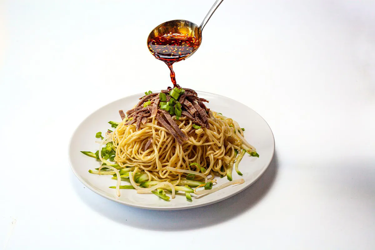 Beef Cold Noodle at The Barn Skewers & Noodles, a Chinese Restaurant in Arcadia