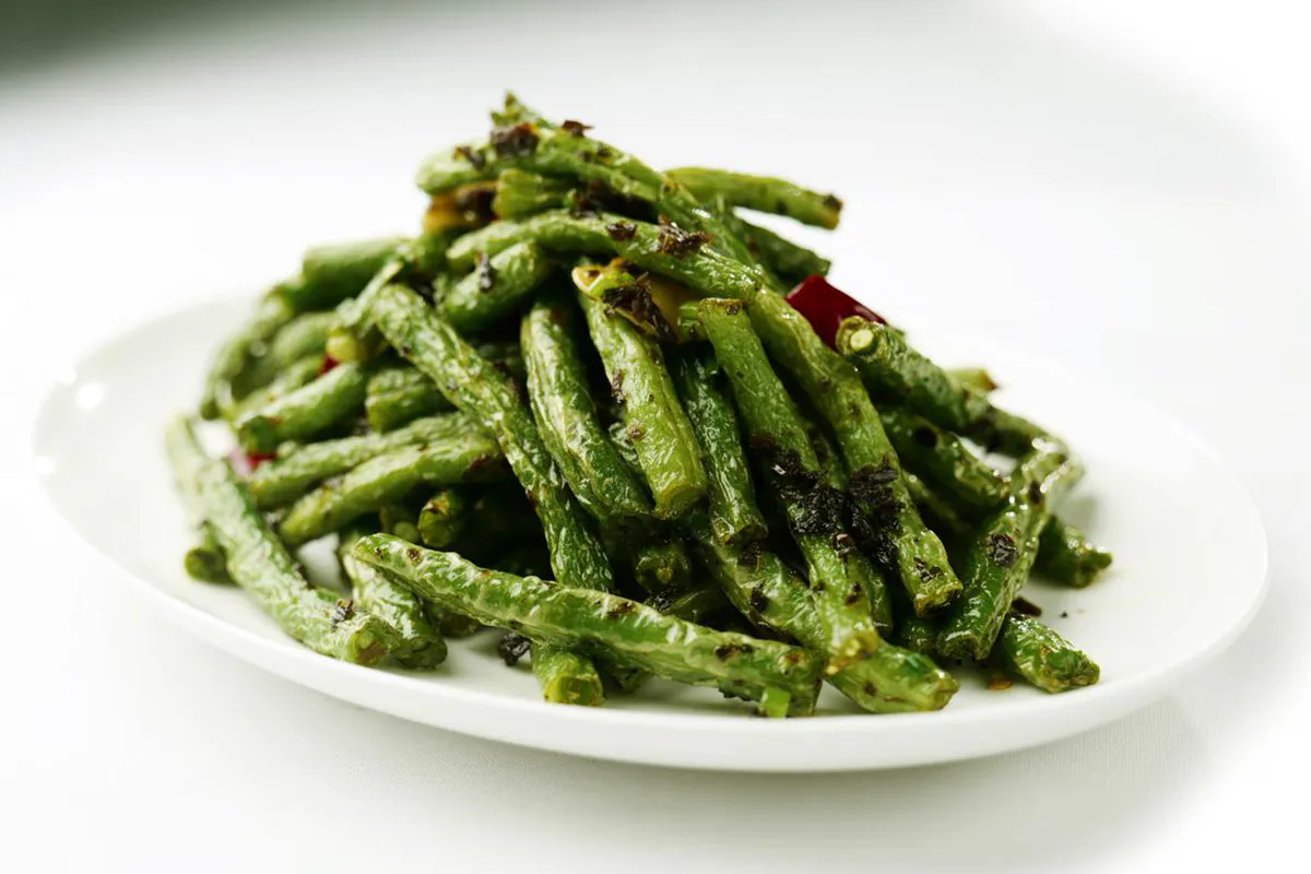 Stir-Fried String Beans at The Barn Skewers & Noodles, a Chinese Restaurant in Arcadia